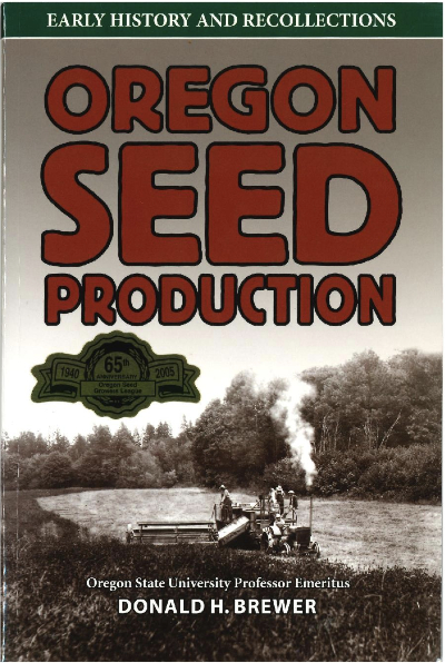 Book cover black and white photo of old seed harvesting equipment